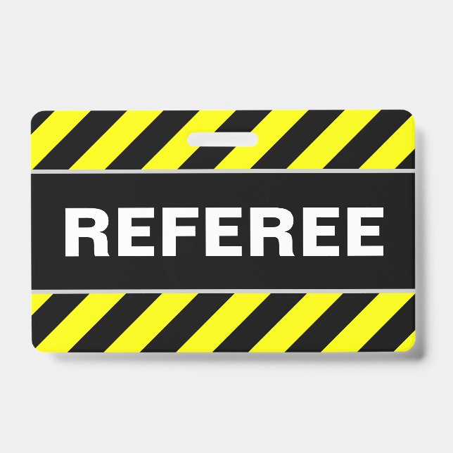 Badge "ARBITRE" + Insigne noir et jaune de rayures (Front)