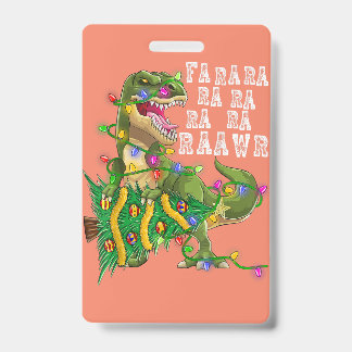 Badge Arbre de Noël dinosaure Rex hommes garçons enfants