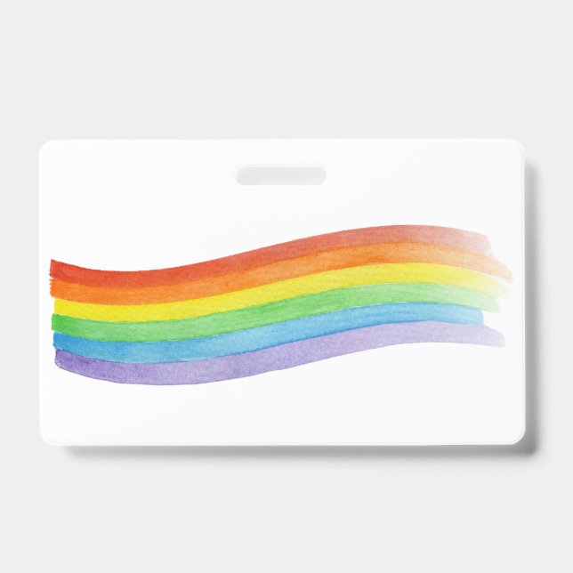 Badge Arc-en-ciel Aquarelle (Avant)