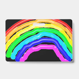 Badge Arc-en-ciel dessiné