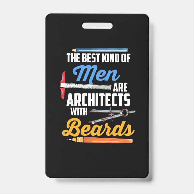 Badge Architectes Masculins Avec Barbe (Avant)