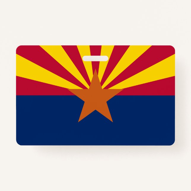 Badge Arizona Drapeau : Réglage de Star Sun, État du cui (Devant)
