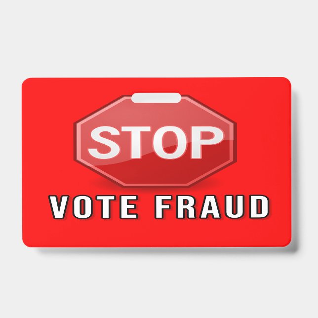 Badge Arrêtez la fraude électorale (Avant)