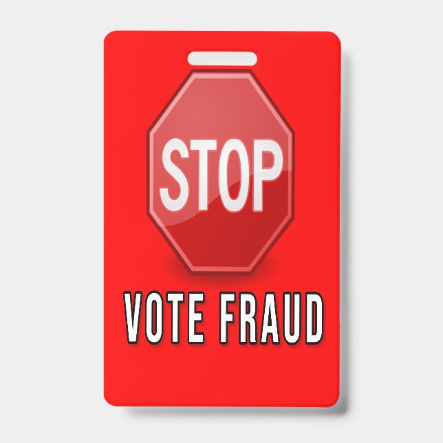 Badge Arrêtez la fraude électorale (Avant)
