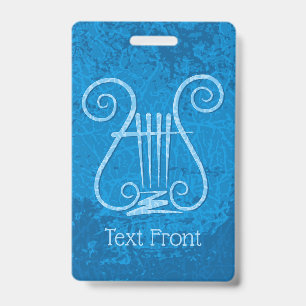 Badge Arrière - plan Blue Lyre