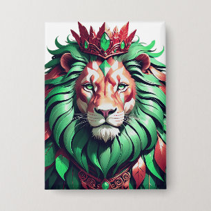 Badge Art Graphique Premium Roi Animal Féroce P