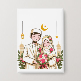 Badge Art Islamique Nikah Musulman Groom Et Brider Islam