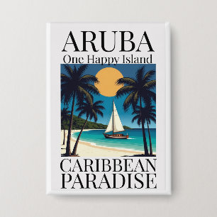Badge Aruba, une île heureuse