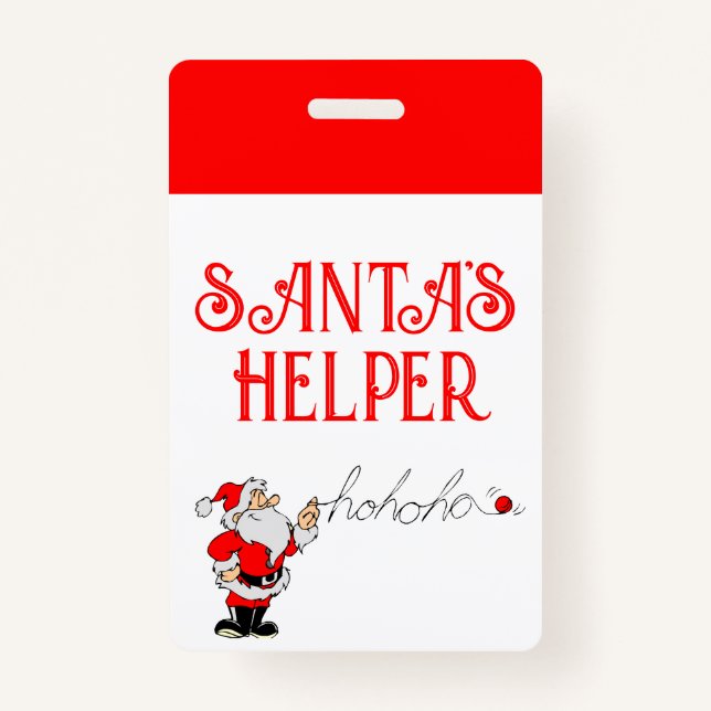 Badge Assistant père Noël (Dos)