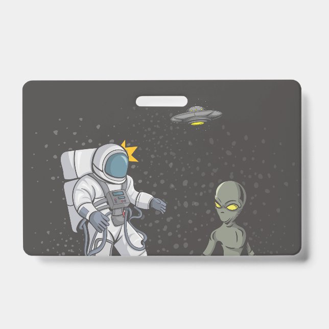 Badge Astronaute et extraterrestre   (Avant)