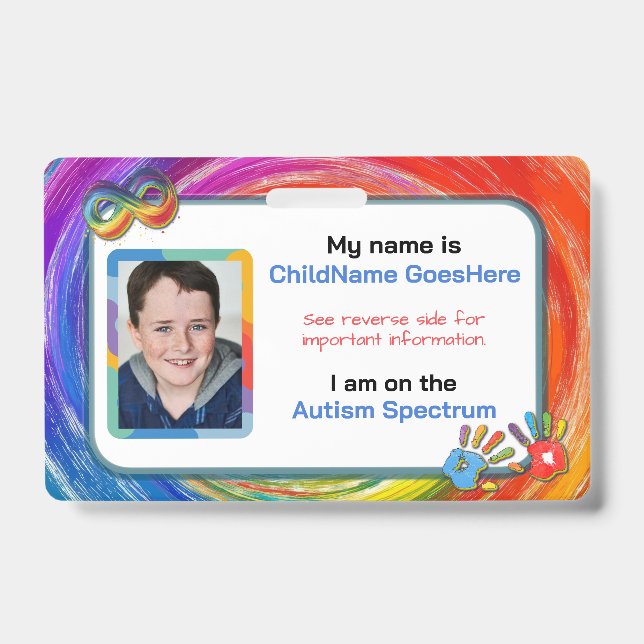 Badge Autism Assistance Identification Card (Avant)