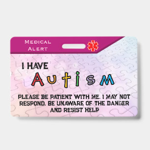 Badge Autisme rose