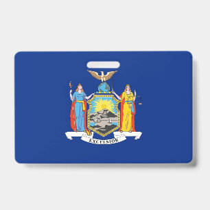 Badge avec le drapeau de l'État de New York, États
