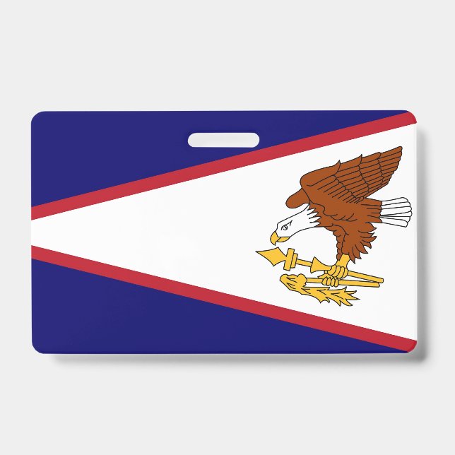 Badge avec le drapeau des Samoa américaines, États (Avant)
