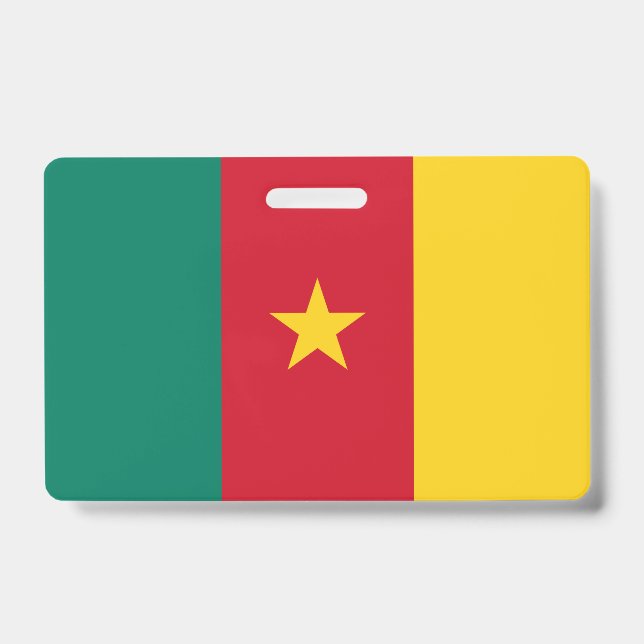 Badge avec le drapeau du Cameroun (Avant)