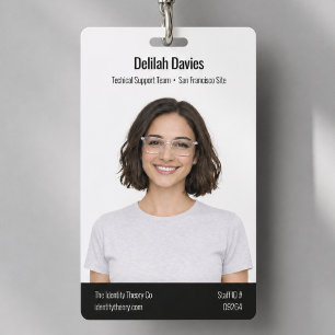 Badge avec photo 3x5 Carte d'identité personnali