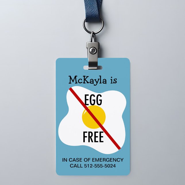 Badge Avertissement de sensibilisation à l'allergie aux  (Créateur téléchargé)