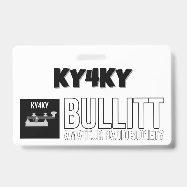 Badge B.A.R.S KY4KY Club Insigne membre (Face)