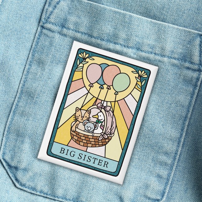 Badge Baby shower Tarot Grande Soeur (Créateur téléchargé)