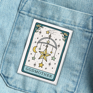 Badge Baby shower Tarot Parrain