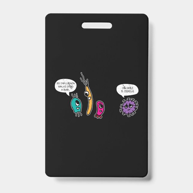 Badge Bactéries amusantes Biologiste de la biologie des  (Face)