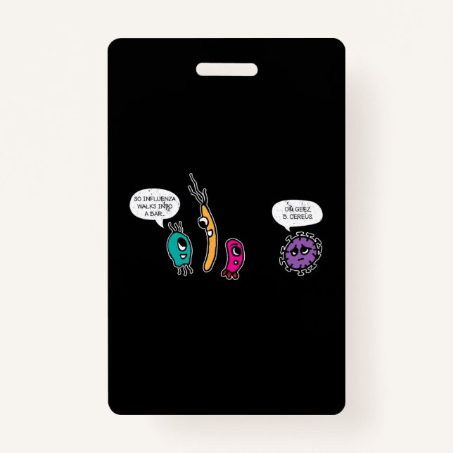 Badge Bactéries amusantes Biologiste de la biologie des  (Devant)