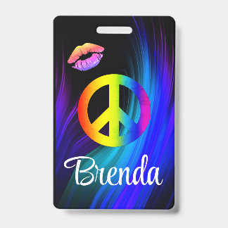 Badge Balise des lèvres de paix