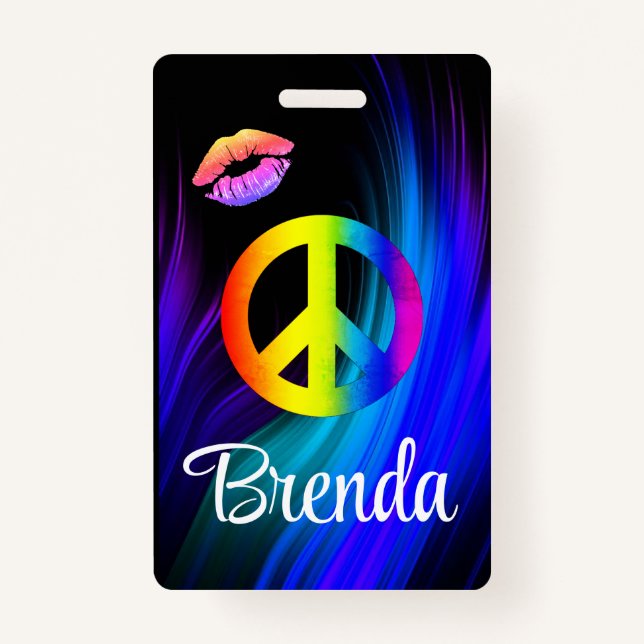 Badge Balise des lèvres de paix (Devant)