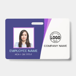 Badge Balises de nom de photo de l'employé personnalisé 