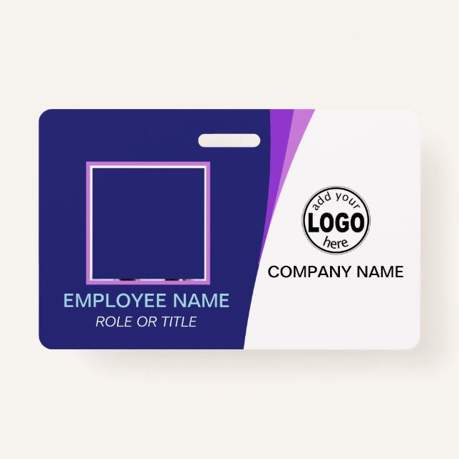 Badge Balises de nom de photo de l'employé personnalisé  (Devant)