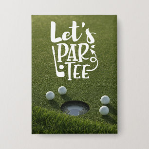 Badge Balle de golf sur pelouse verte