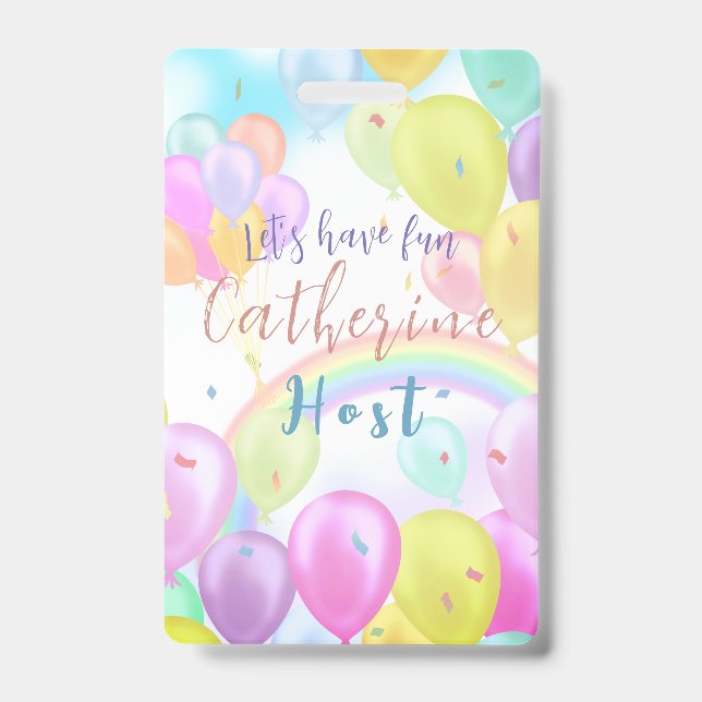 Badge Ballon Pastel Anniversaire  (Avant)