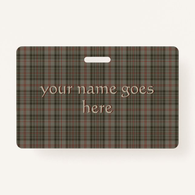 Badge Balmoral Royal Tartan, roi d'Angleterre (Devant)