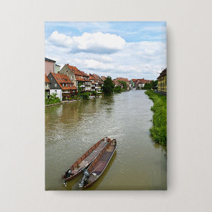 Badge Bamberg Bavière Rivière Regnitz Effet de Peinture
