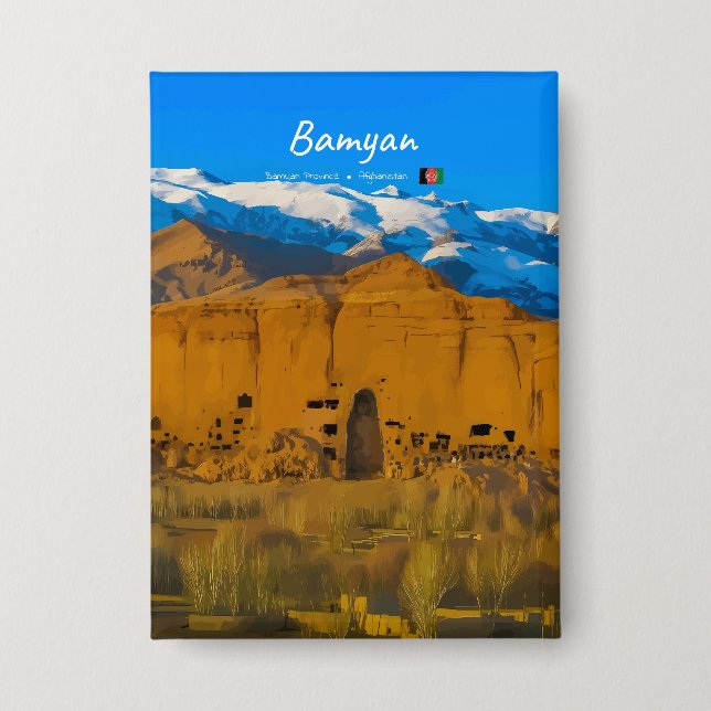 Badge Bamyan, Afghanistan - Vallée de la falaise de Boud (Recto)