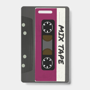 Badge Bande Mixte Violet - Cadeau Rétro Inspiré des Anné