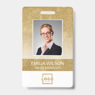 Badge Barre de code de logo d'entreprise personnalisé Ph