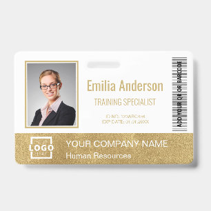 Badge Barre de code personnalisée pour entreprise avec l