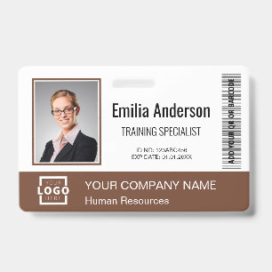 Badge Barre de code personnalisée pour entreprise Logo P