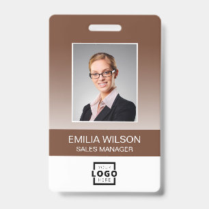 Badge Barre de logo d'entreprise personnalisé Code-barre