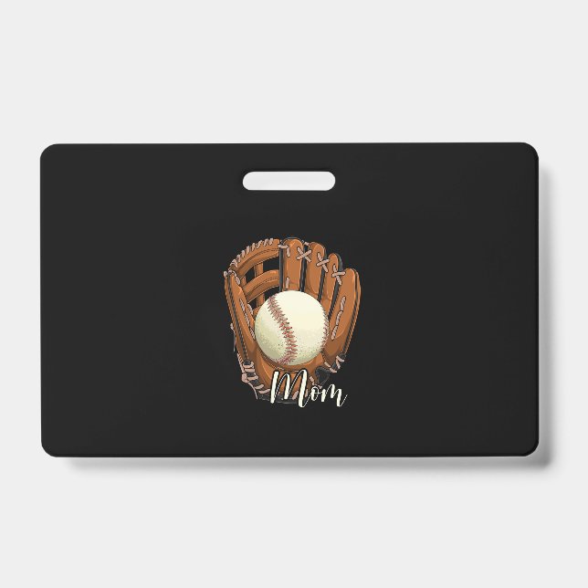 Badge Baseball Maman Softball Maman Fête des Mères (Avant)