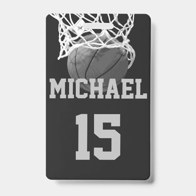 Badge Basket-ball Votre nom (Front)