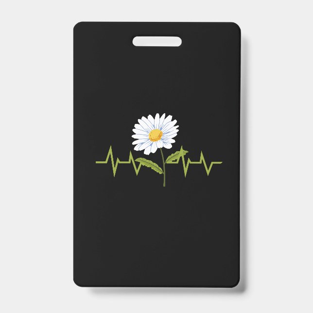 Badge Battement de coeur de marguerite (Avant)