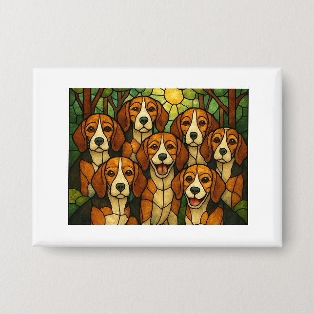 Badge Beagle Buttons est sucré (Recto)