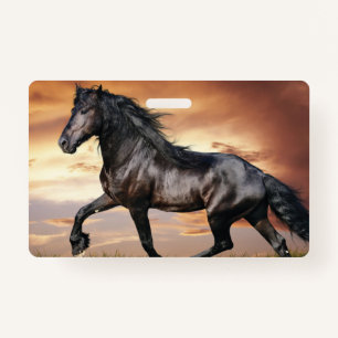 Badge Beau Cheval Noir