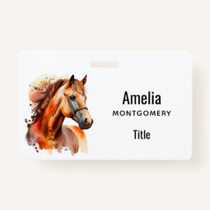 Badge Beau Sorrel Horse Portrait
