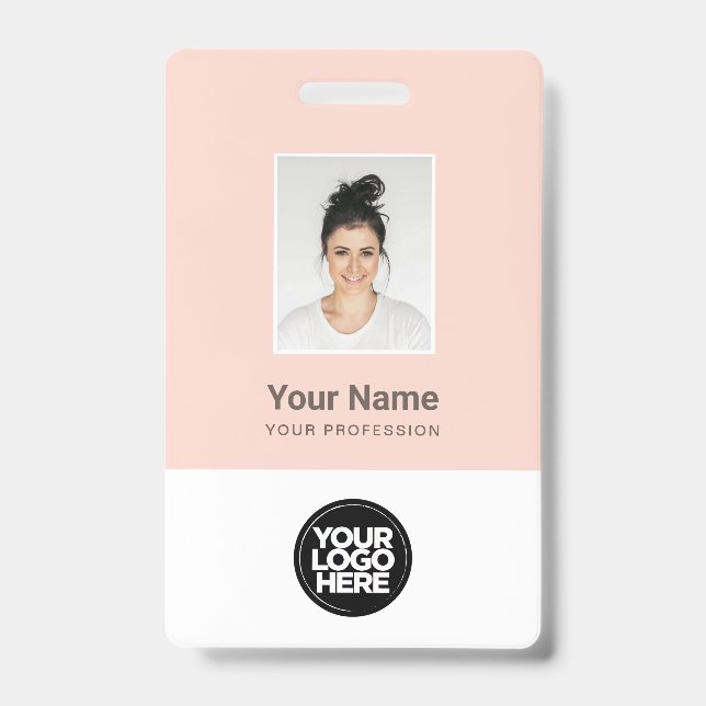 Badge Beauté chic or heure rose nom féminin (Avant)