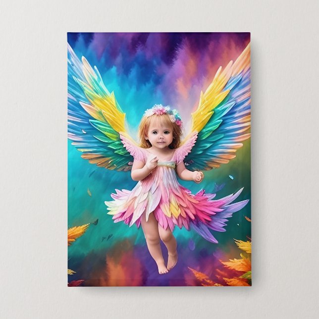 Badge Bébé Bébé Ange ailes Art-38424 (Recto)