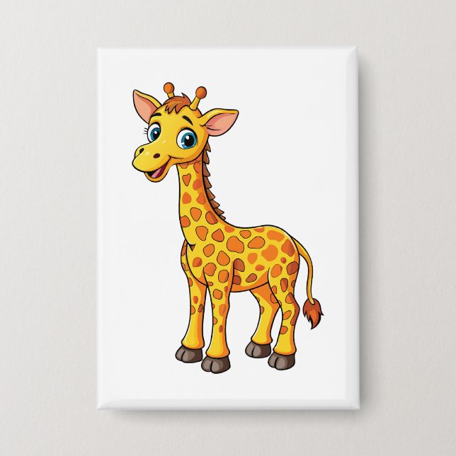 Badge Bébé Girafe Mignon Dessin Animé-35281 (Recto)