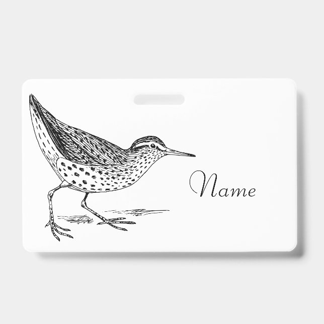 Badge Bécasseau Oiseau de rivage Thunder_Cove  (Avant)